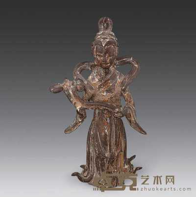 宋 铜仕女立像 高18cm